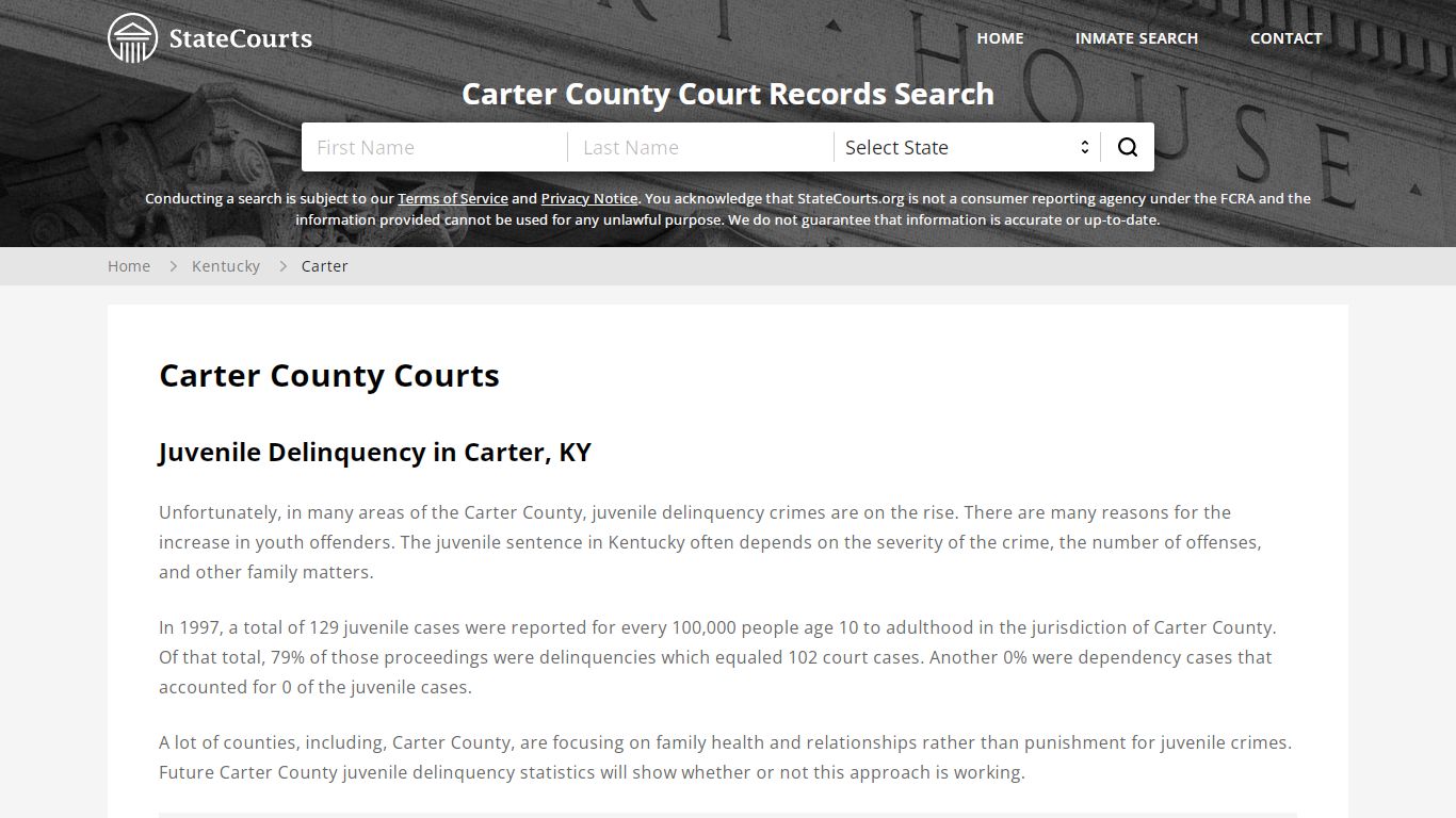 Carter County, KY Courts - Records & Cases - StateCourts